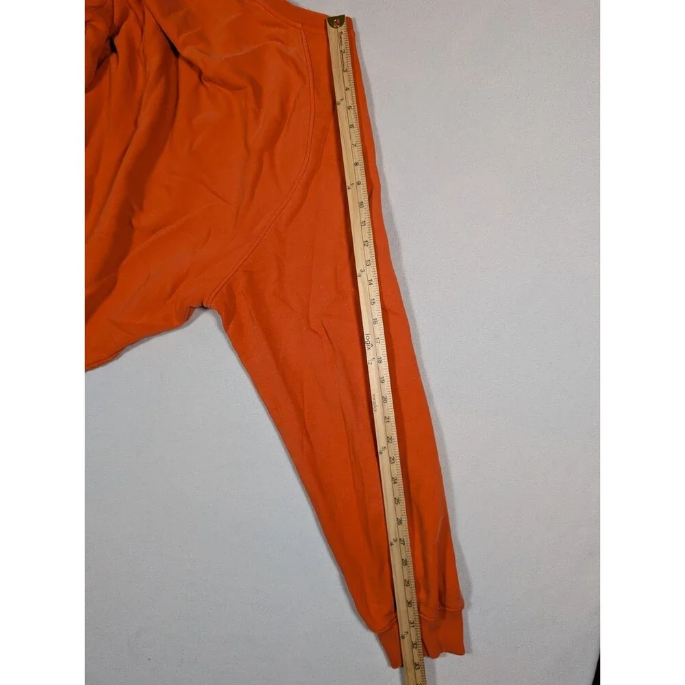 VTG Y2K Nike Essential Side Swoosh Orange Crewneck Sweatshirt XL Silver Tab